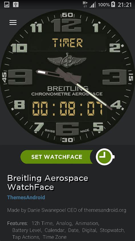 breitling watchface|breitling watch face android wear.